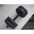 15kg 25kg par de plástico ferro areia dumbbell com barra de PVC